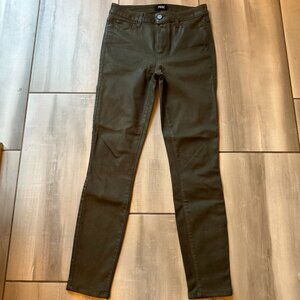 Paige Coated Forester Green Straight Jeans